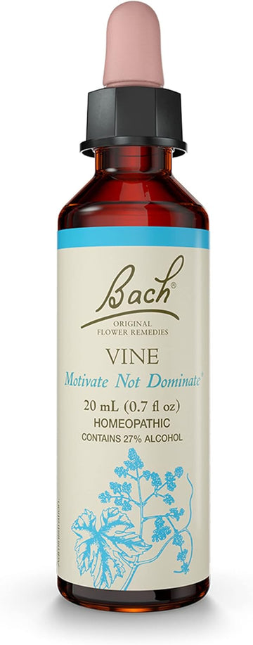 Bach Original Flower Remedies, Vine for Motivation, Natural Homeopathic Flower Essence, Holiday Gift for Him or Her, Vegan, 20mL Dropper