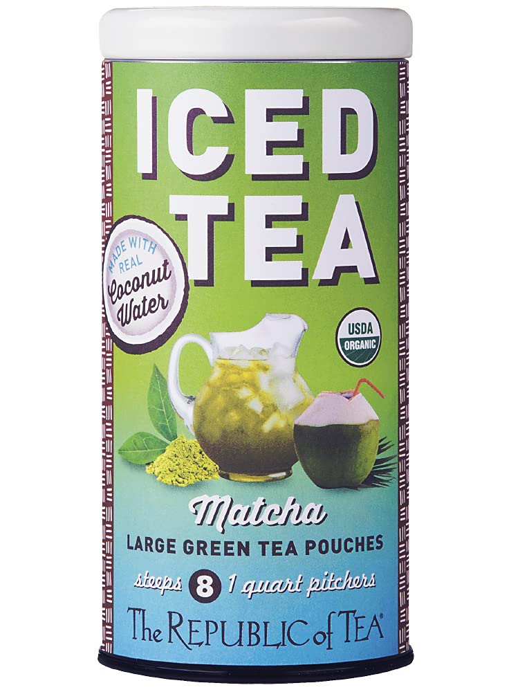 The Republic Of Tea Iced Tea Pouches (Matcha Coconut Water, 8 Pouches)