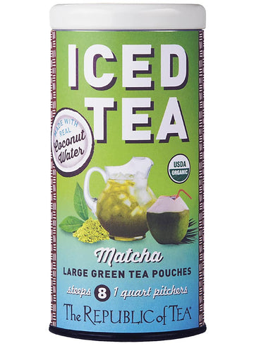 The Republic Of Tea Iced Tea Pouches (Matcha Coconut Water, 8 Pouches)