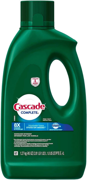 Cascade Complete Gel Dishwasher Detergent, Fresh Scent, 45 Oz