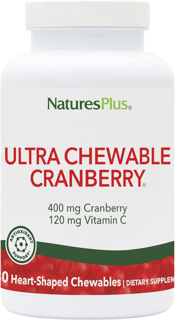 Naturesplus Ultra Chewable Cranberry Love Berries - 400 Mg, 180 Vegetarian Tablets - Natural Cranberry Supplement, Promotes Urinary Tract Health - Non-Gmo, Gluten-Free - 90 Servings