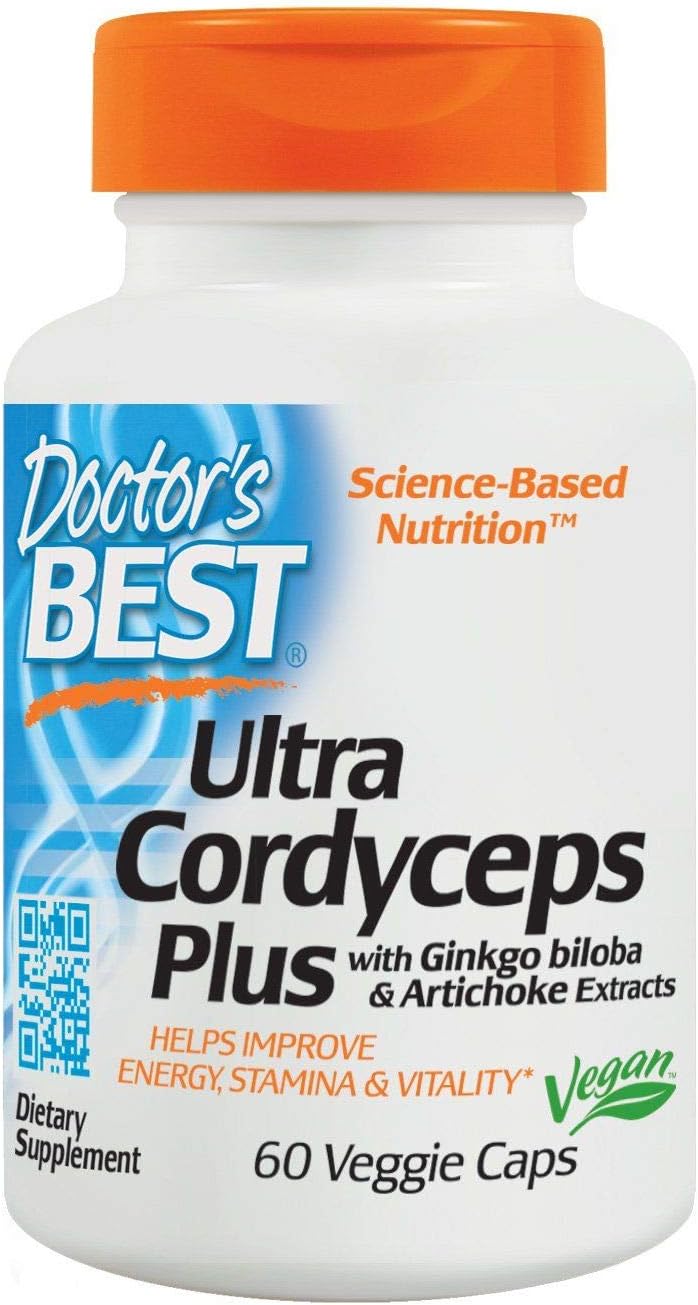 Doctor'S Best Ultra Cordyceps Plus, Non-Gmo, Vegan, Gluten & Soy Free, 60 Count