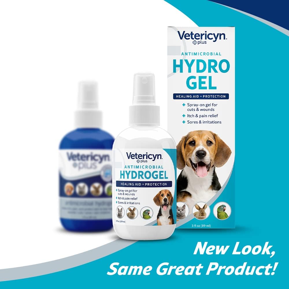 Vetericyn Plus Dog Wound Care Hydrogel Spray | Healing Aid and Wound Protectant, Sprayable Gel to Relieve Dog Itchy Skin, Safe for All Animals. 3 ounces : Pet Supplies