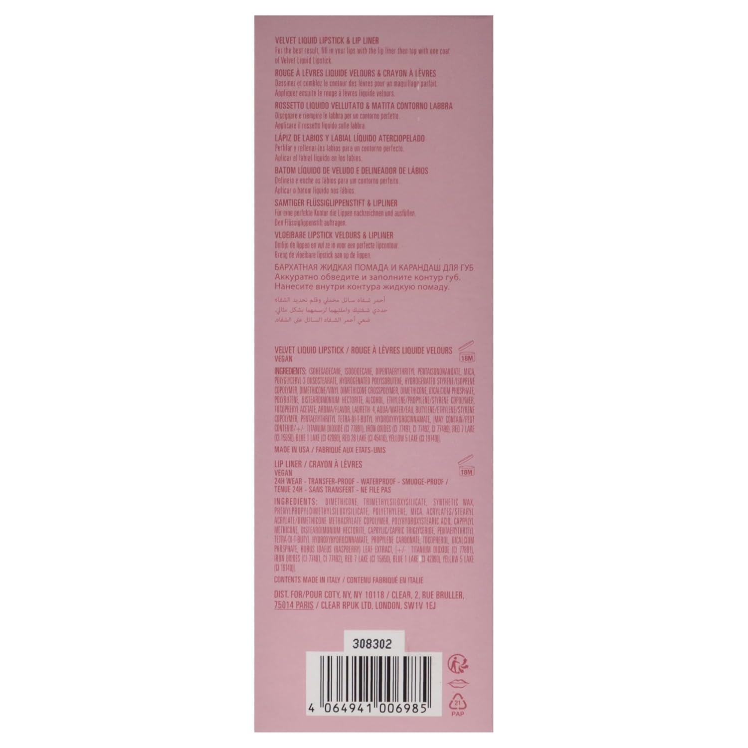 Kylie Cosmetics Velvet Lip Kit - 705 Charm For Women - 2 Pc 0.10 Oz Velvet Liquid Lipstick, 0.03 Oz Lip Liner : Beauty & Personal Care