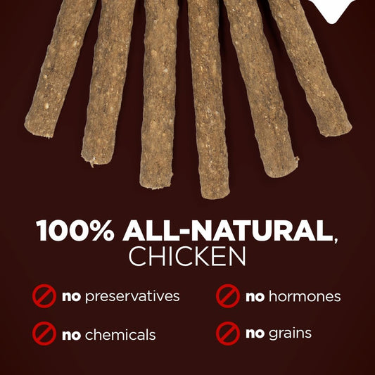 Natural Farm Quick Chicken Dog Treats, Chewy Sticks (16-Pack), Low Calorie, Delicious Crunchy Dog Treats With Collagen, High Protein- Chicken Treats For Dogs, Great For Small, Pups & Medium Dogs