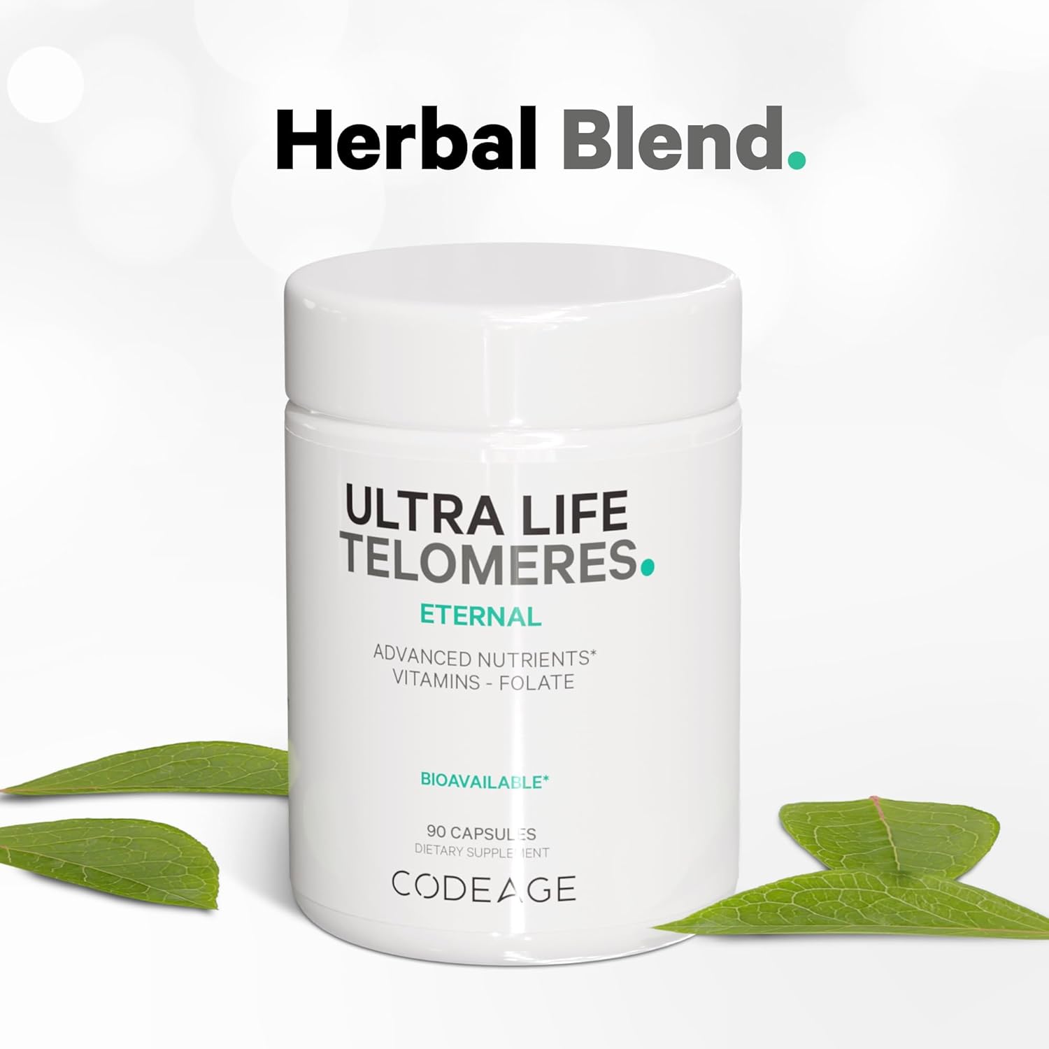 Codeage Ultra Life Telomeres Supplement - 5 Mthf Folate Vitamin B9, Vitamin B12 Methylcobalamin, Vitamin D3, L-Theanine, Ashwagandha - 3-Month Supply - Dna, Methylation Cycle - Non-Gmo - 90 Capsules : Health & Household