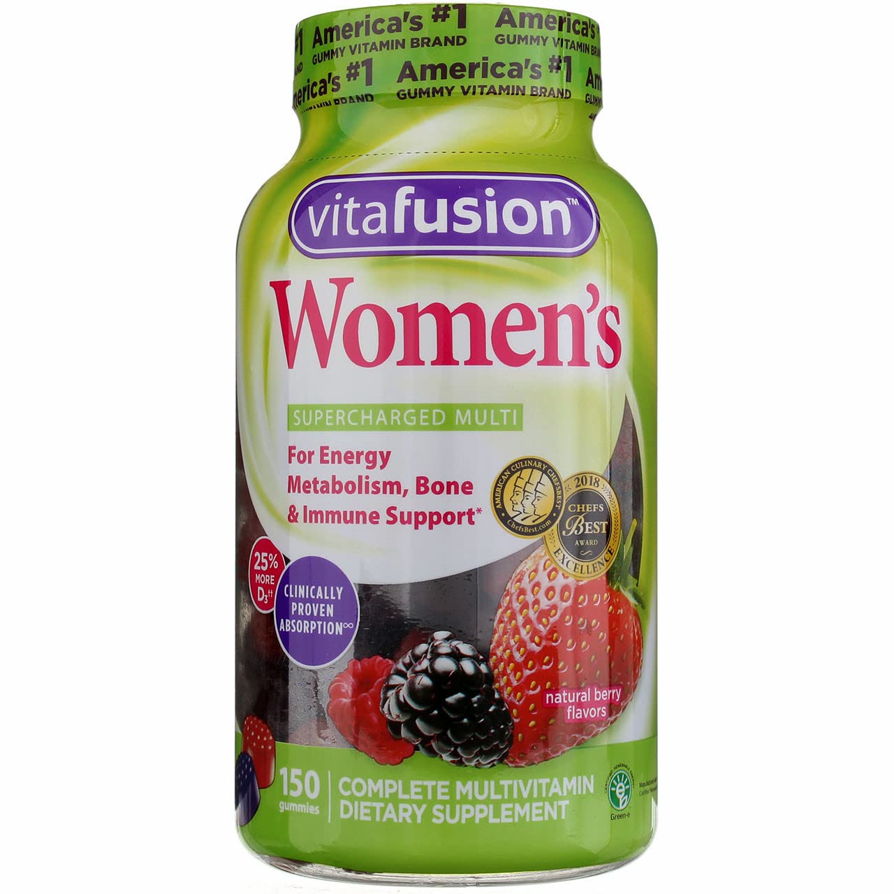 Vitafusion, Women's Gummies, Mixed Berries - 150 gummies, Pack of 4