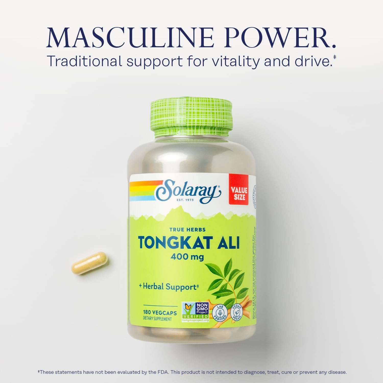  SOLARAY Tongkat Ali 400 mg, Longjack Tongkat Ali Supplement