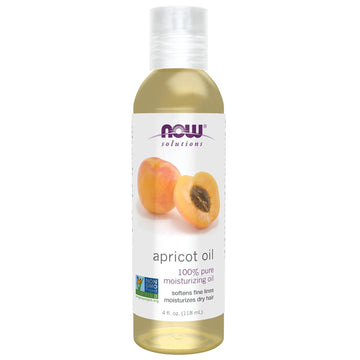 Now Foods Solutions, Apricot Kernel Oil, Hair Moisturizer, Rejuvenating Skin Oil, Softens Fine Lines, 4-Ounce