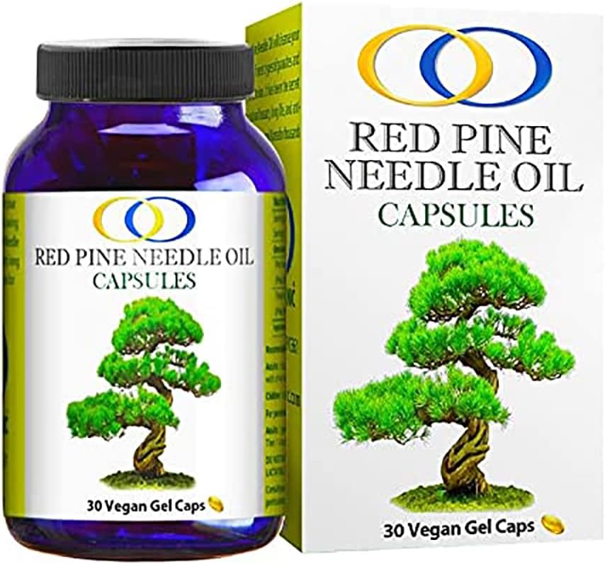 Optimally Organic Red Pine Needle Oil Caps - Health Supplement for Extreme Immune System Support - Vital Cell & DNA Support - #1 Vegan Body Cleanse for Foreign Invadors - Pinus densiflora - BioActive