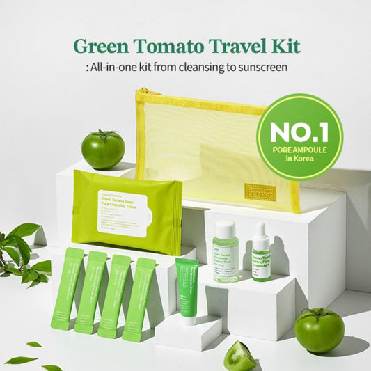 Sungboon Editor Green Tomato Travel Kit, Cleansing Tissue, Pore Cleaner, Skin Hydrating, Pore Lifting, And Sun Protection, Korean Skincare