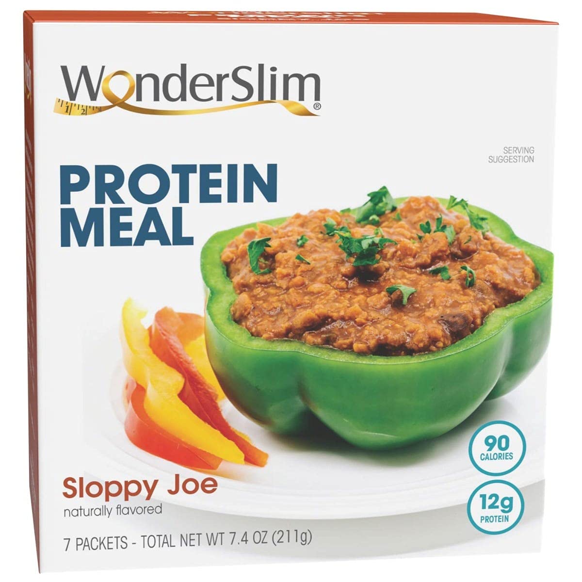 WonderSlim Protein Meal, Sloppy Joe Mix, 12g Protein, Gluten Free (7ct)