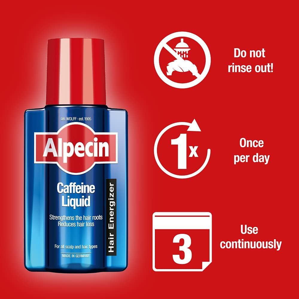 Alpecin Caffeine Liquid Hair Tonic 200ml | Against Thinning Hair | Natural Hair Growth for Men | Energizer for Strong Hair | Hair Care for Men Made in Germany : Amazon.co.uk: Beauty