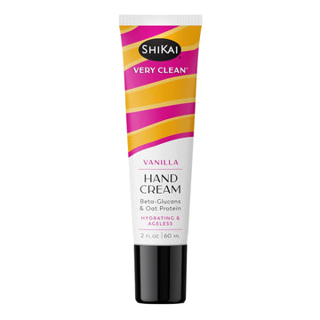 ShiKai Very Clean Hydrating Hand Cream (Vanilla, 2 oz) | Moisturizer Lotion for Dry Skin | For Nourished, Hydrated Hands