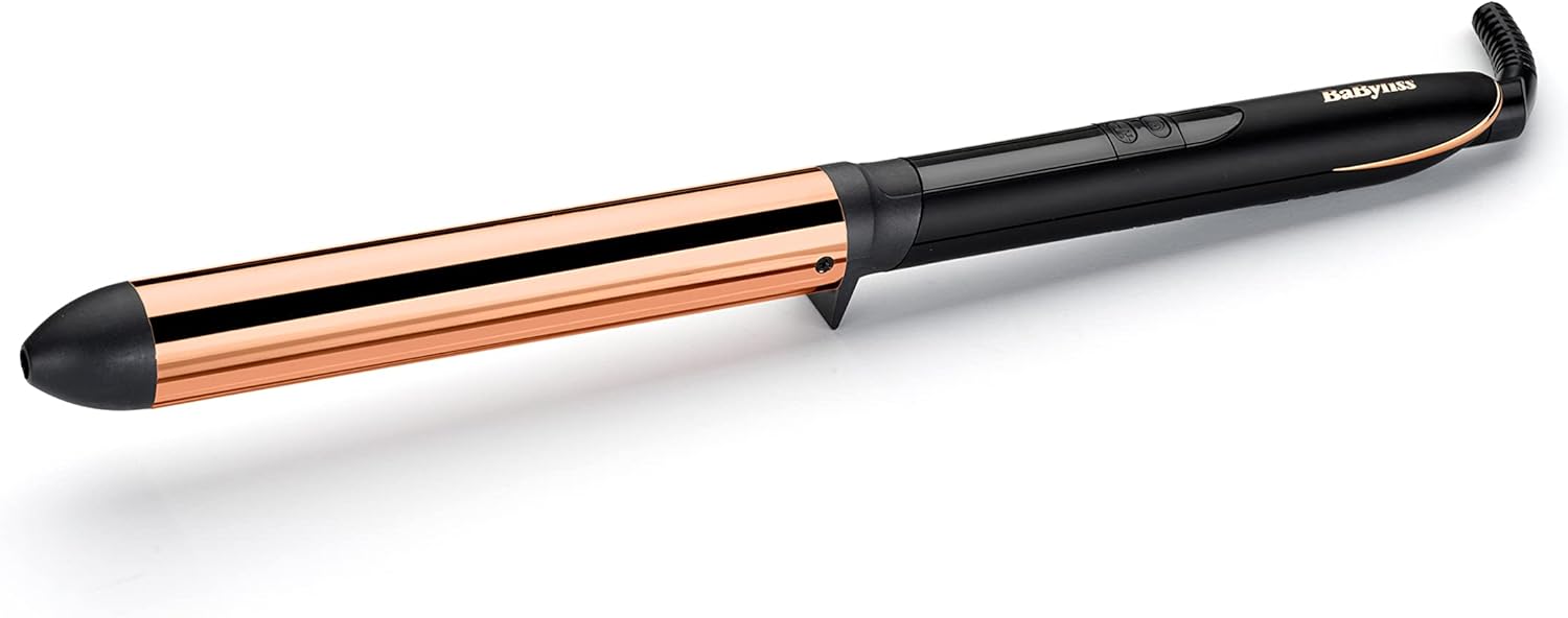 Babyliss Titanium Brilliance Waves Wand, Lasting Effortless Waves, 28Mm True-Titanium Barrel, Fast Heat Up, Up To 210C , Black