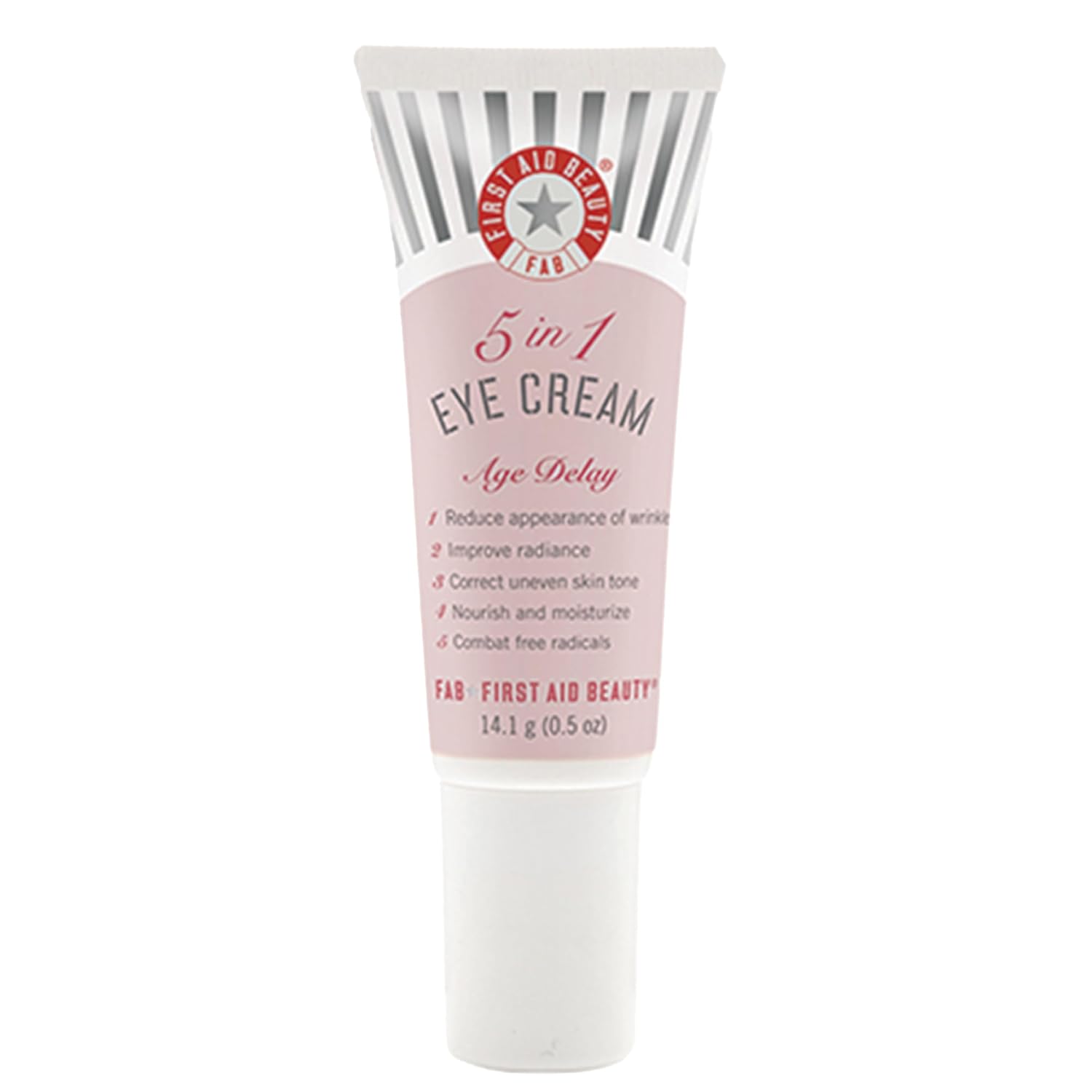 First Aid Beauty 5 In 1 Eye Cream: Multi Action Anti Aging Eye Cream For Dry Sensitive Skin. Great For All Skin Types. (0.5 Ounce)