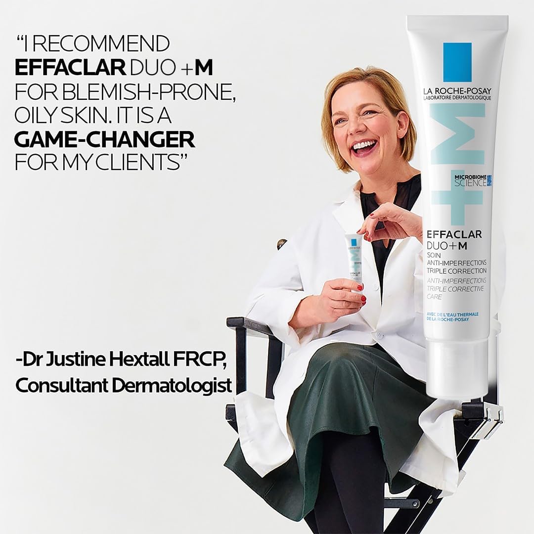 La Roche-Posay Effaclar Duo+M Anti-Breakout Corrective Gel Moisturiser For Oily, Blemish-Prone Skin 40ml : Amazon.co.uk: Beauty