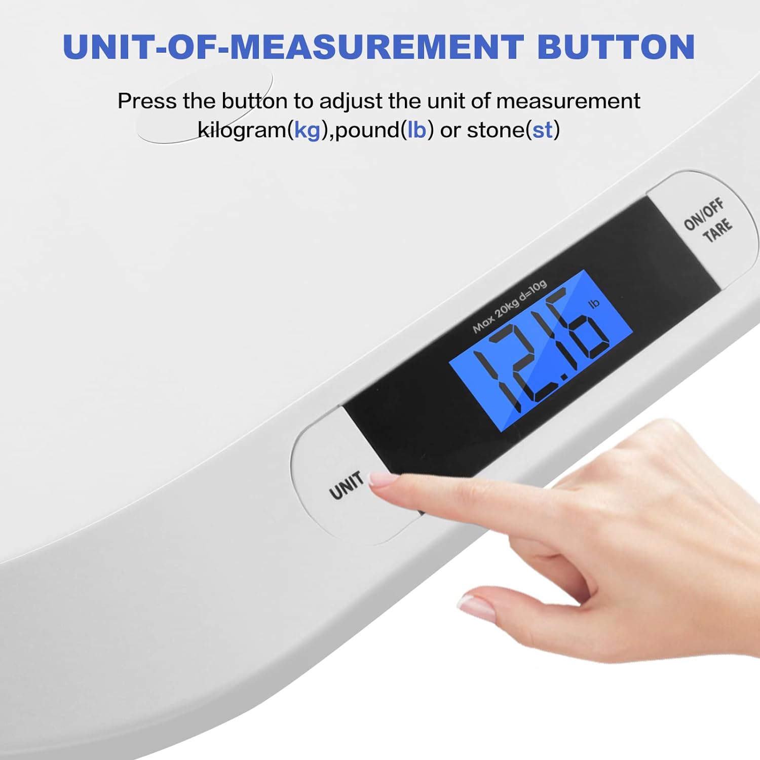 Digital Baby Scale, Infant Scale for Weighing in Pounds, Ounces, or Kilograms up to 44 lbs, Newborn Baby Scale with Hold Function, Pet Scale for Cats and Dogs : Baby
