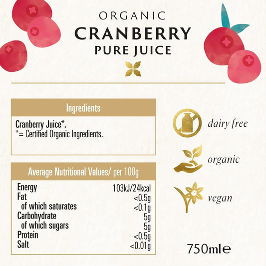 Biona Organic Cranberry Juice, 750ml