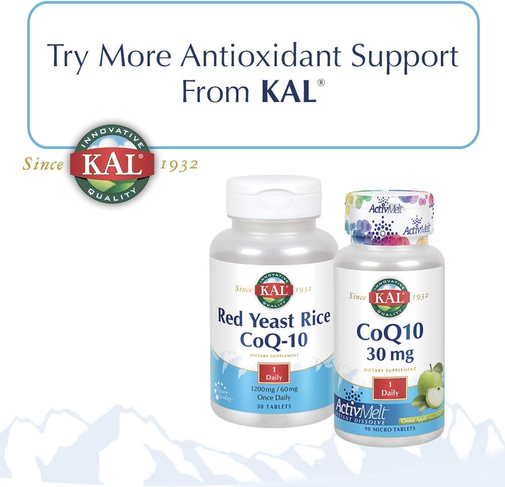 KAL Gamma Oryzanol 100 mg | Powerful Antioxidant for Healthy Aging, Exercise & Lipid Balance Support | ActivTab Rapid Disintegration | 100 Tablets : Health & Household