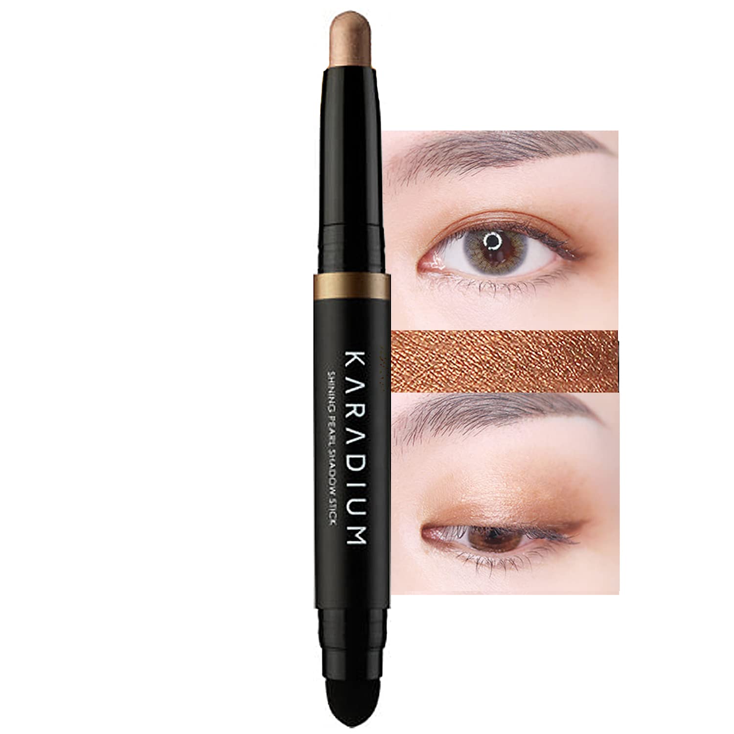 Karad Shining Pearl Smudging Eye Shadow Stick 1.4G (#12 Bronze Star) - Waterproof, Long Lasting, Daily Eye Makeup, Creamy Texture, Easy To Apply, Hypoallergenic : Beauty & Personal Care