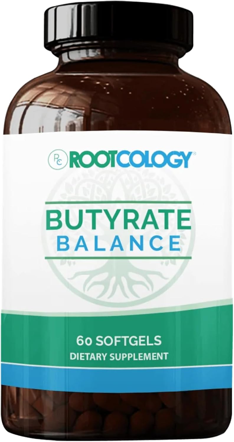 Rootcology By Dr. Izabella Wentz | Butyrate Balance | Postbiotic Promoter Of Gut And Immune Health | Tributyrin For Healthy Bowel Function And Regularity | 60 Softgels