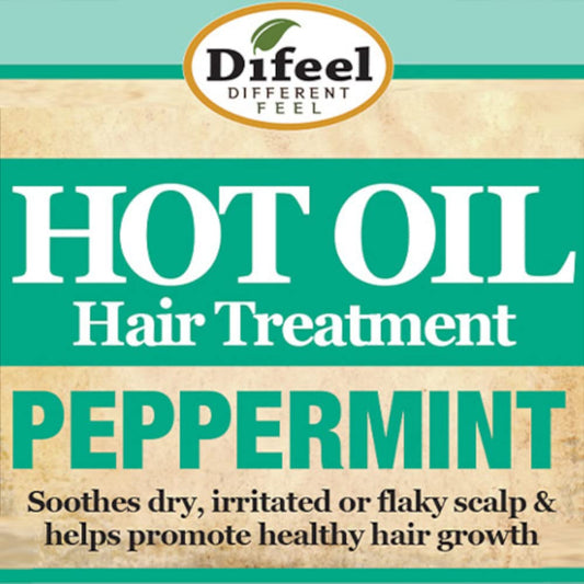 Difeel Peppermint Hot Oil Treatment For Dry, Irritated Or Flaky Scalp - 7.1 Oz Hair Treatment