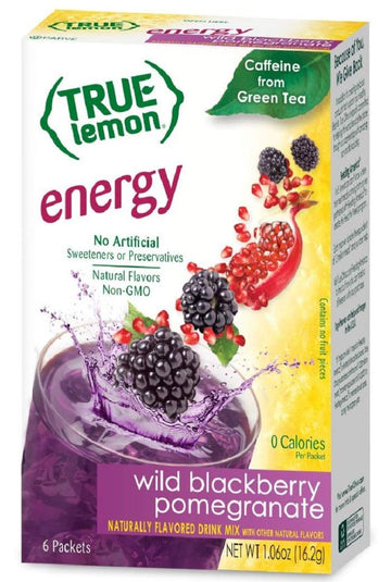 True Lemon Energy Blackberry Promegranante, 6 Ct 12 Pack