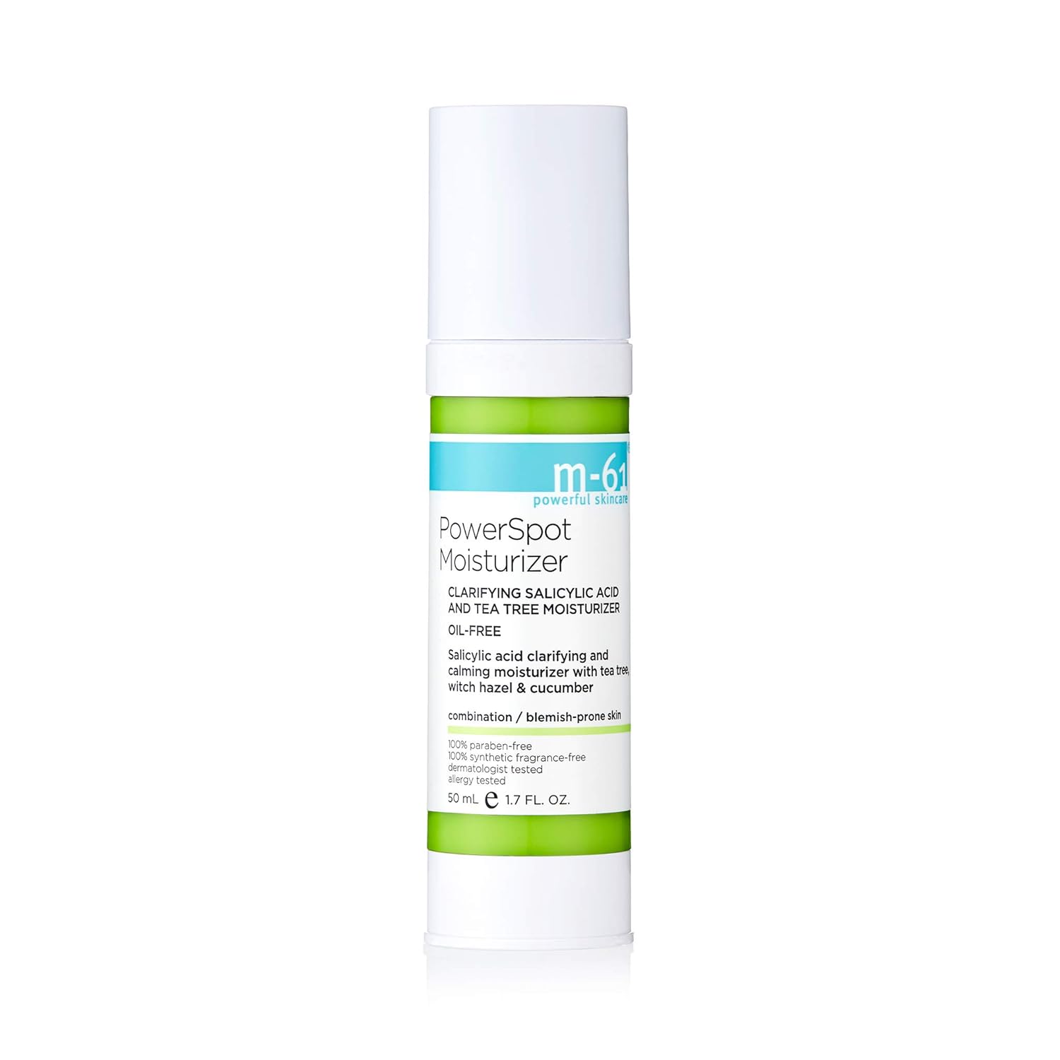 M-61 Powerspot Moisturizer - Clarifying, Hydrating And Soothing Oil-Free Moisturizer With Salicylic, Glycolic, Witch Hazel & Tea Tree