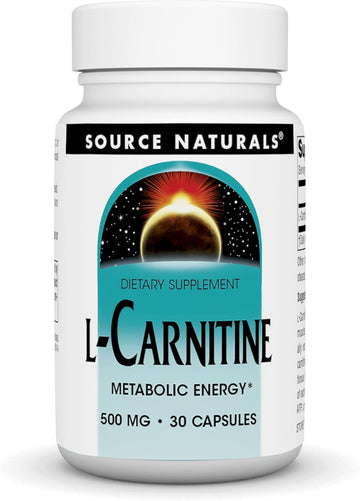 Source Naturals L-Carnitine 500 mg for Metabolic Energy - 30 Capsules