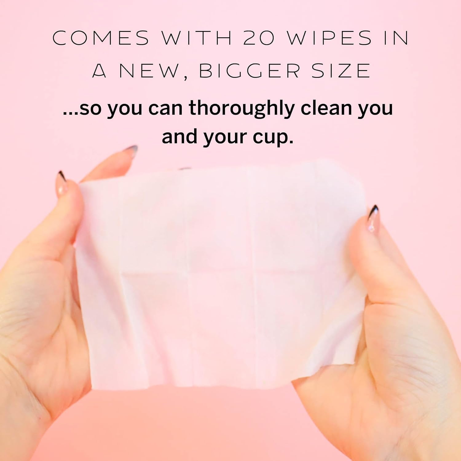 Pixie Feminine Wipes - Flushable, Biodegradable, & Ph Balanced - Best Individually Wrapped Packet Wipes For On The Go & Public Bathrooms - Wash, & Cleaner For Your Menstrual Cups & Discs (20 Count)