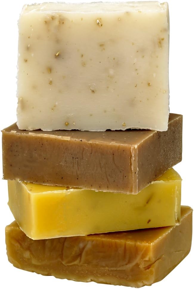 Soap Family Wellness Kit - All Natural Ingredients And Pure Essential Oils - This Set Includes Lemongrass, Orange Vanilla, Honey Almond, And Oatmeal Soaps