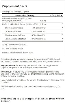 Swanson Probiotic-4 3 Billion Cfu 60 Veg Capsules