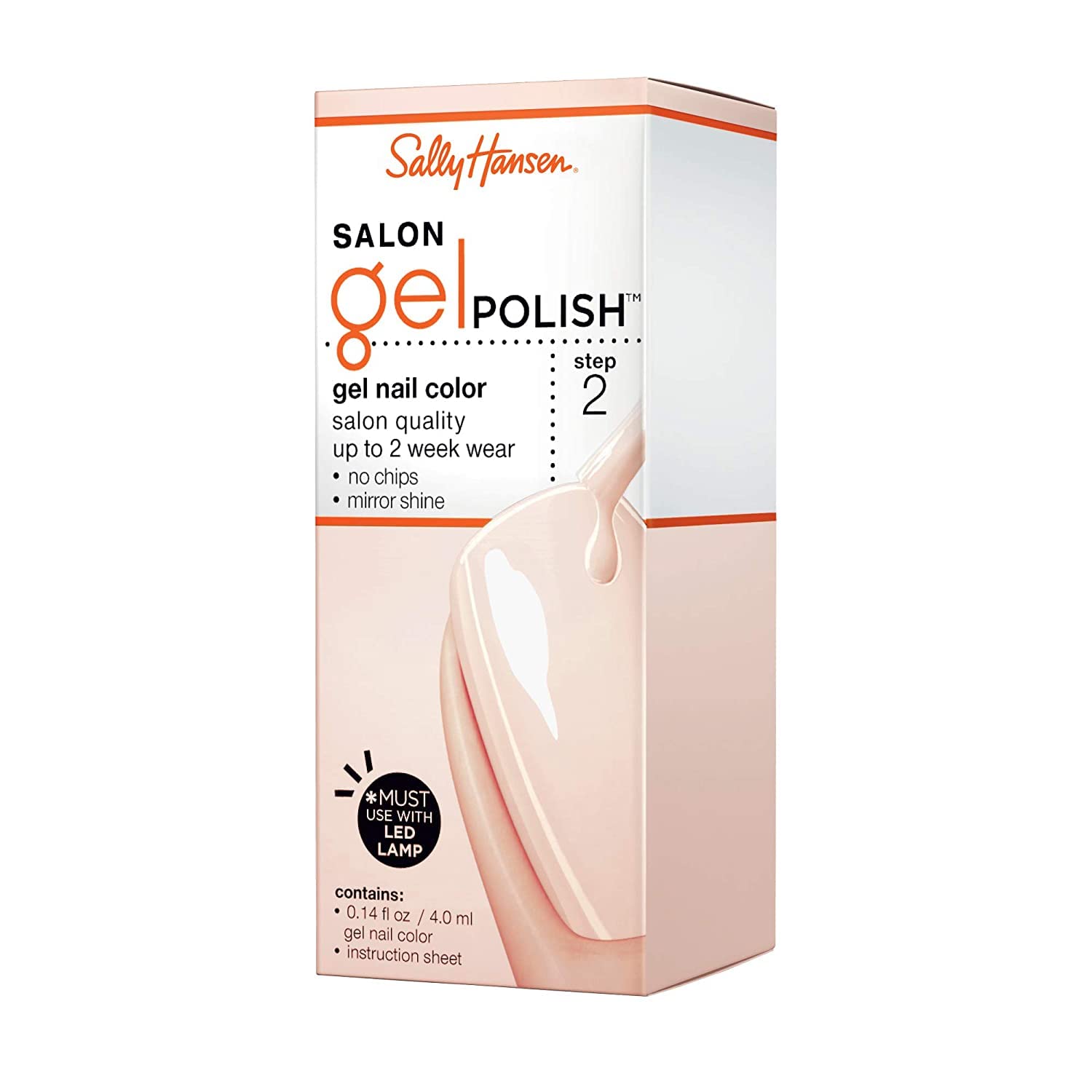 Sally Hansen Salon Pro Gel Nail Polish Lacquer, Sheer Ecstasy, 0.24 Fl. Oz