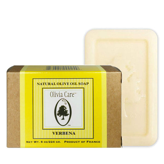 Olivia Care Premium Bath & Body Bar Soap | Organic, Vegan & Natural | Contains Olive Oil | Repairs, Hydrates, Moisturizes & Deep Cleans | Good For Sensitive Dry Skin | Made In Usa | 8 Oz - Verbena