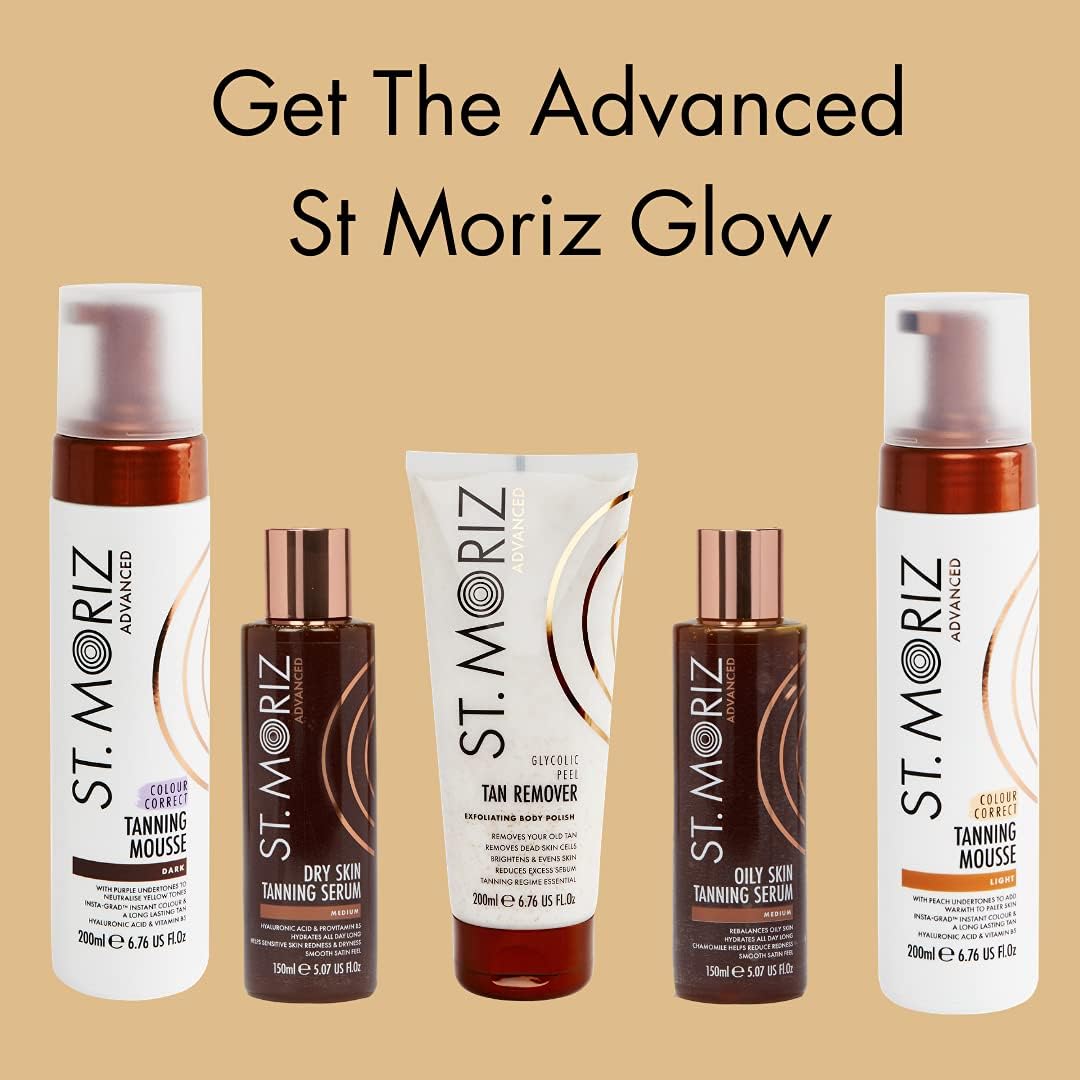 St Moriz Advanced Dry Skin Gradual Tanning Serum in Medium | Gradual Vegan Fake Tan Serum with Hyaluronic Acid & Vitamin B5 for Extra Hydration | Dermatologically Tested & Cruelty Free | 150ml : Amazon.co.uk: Beauty