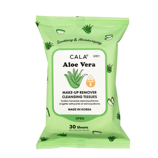 Cala Makeup Remover Cleansing Tissues: Aloe Vera (30 Sheets) - Gentle, Hydrating, And Effective Makeup Removal For All Skin Types (30Ct, Aloe Vera) : Beauty & Personal Care