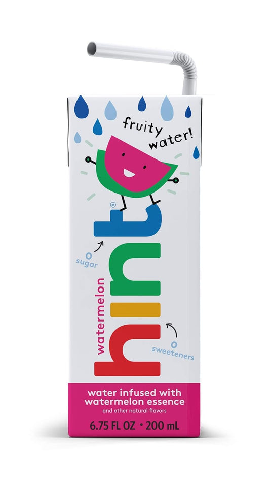 Hint Kids Water Watermelon, Pure Water Infused Watermelon, Zero Sugar, Zero Calories, Zero Sweeteners, Zero Preservatives, Zero Artificial Flavors, 6.75 Fl Oz (Pack Of 32)