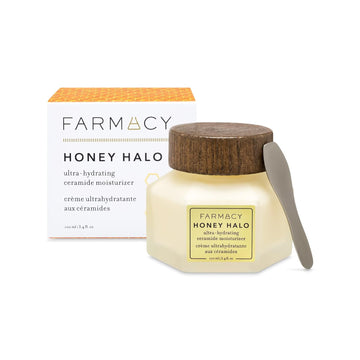 Farmacy Honey Halo Ceramide Face Moisturizer Cream - Hydrating Facial Lotion for Dry Skin (3.4 Ounce)