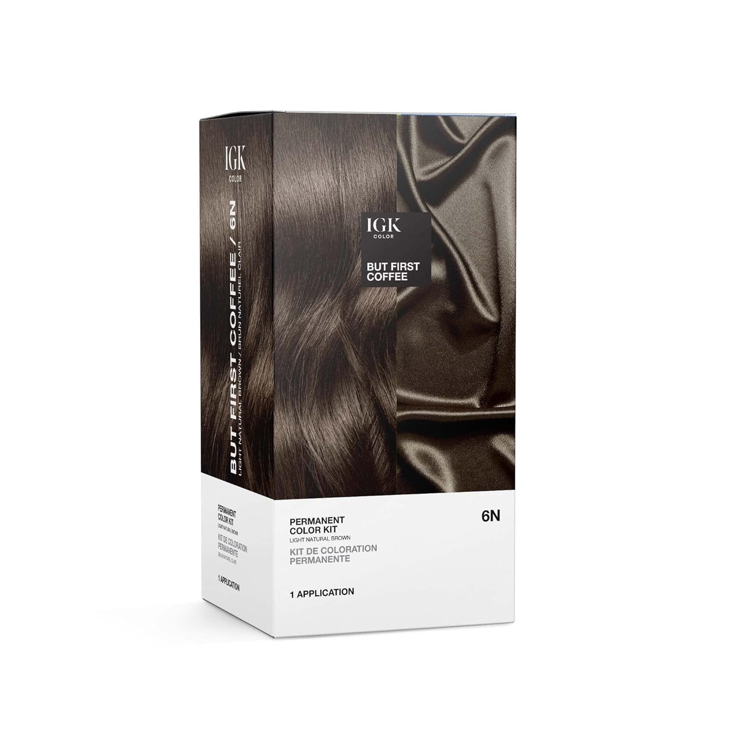 Igk Permanent Hair Color Kit | 2N 00:00 - Black | 100% Gray Color Coverage + Strengthen + Shine | Ammonia Free