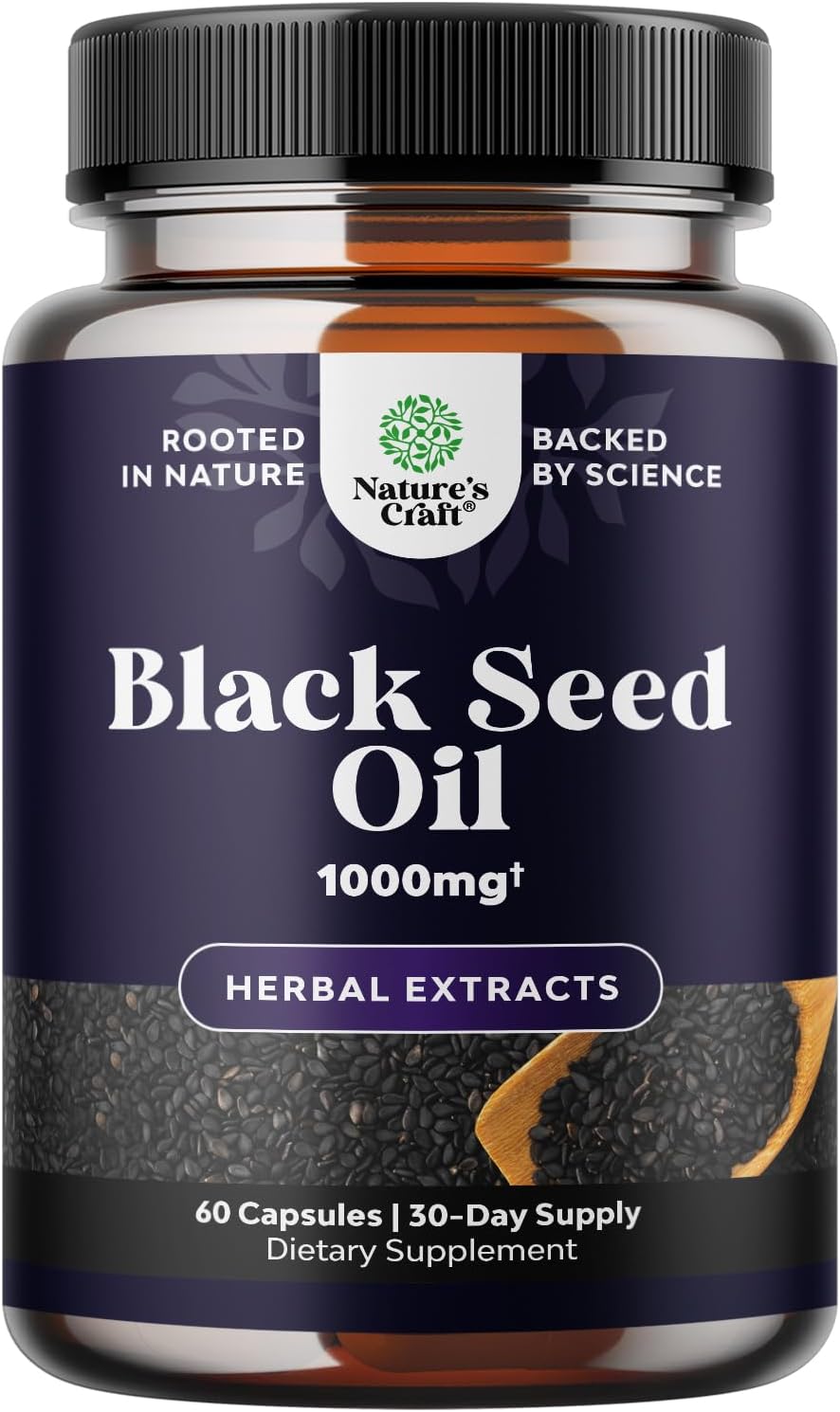 Vegan Black Seed Oil Capsules - Cold Pressed Nigella Sativa Black Cumin Seed Oil Capsules with Omega 3 6 9 Antioxidants and Thymoquinone for Hair Growth Immune Support Joint Health and Digestion