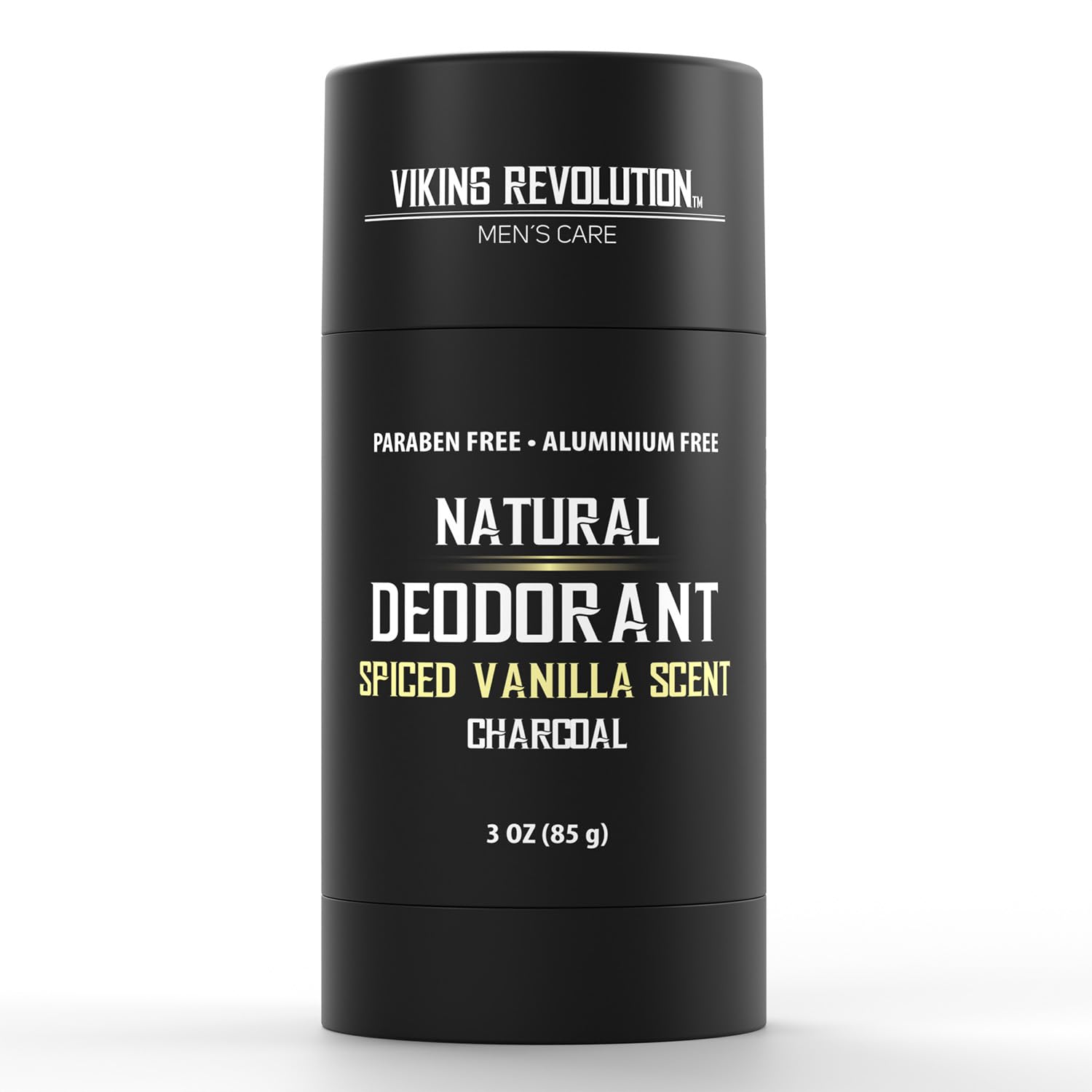 Viking Revolution Spiced Vanilla Deodorant For Men - Natural Deodorant For Men Charcoal Deodorant Men With Shea Butter, Coconut Oil, Baking Soda, Beeswax - Mens Deodorant Aluminum Free (3Oz)