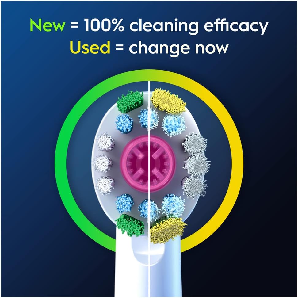 Oral-B Pro 3D White ORIGINAL Electric Toothbrush Head,X-Shaped Bristles and Unique Polishing Cup for Teeth Whitening and to Remove Surface Stains,Pack of 12 Toothbrush Heads,Suitable for Mailbox,White : Amazon.co.uk: Health & Personal Care