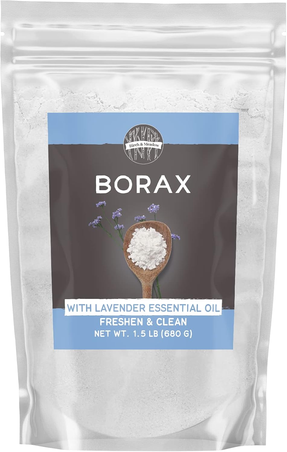 Birch & Meadow Borax With Lavender Essential Oil, 1.5 Lb, Fresh Scent, Cleaning & Laundry