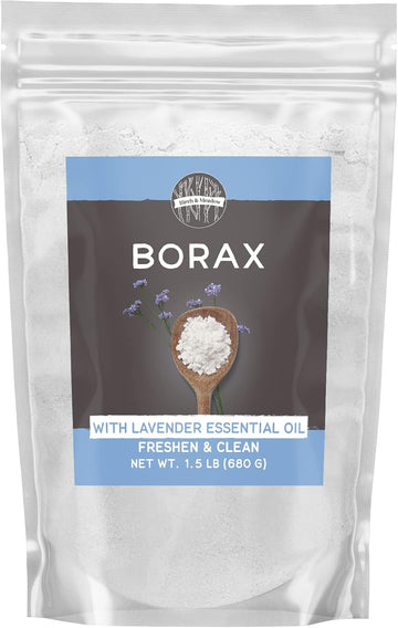 Birch & Meadow Borax With Lavender Essential Oil, 1.5 Lb, Fresh Scent, Cleaning & Laundry