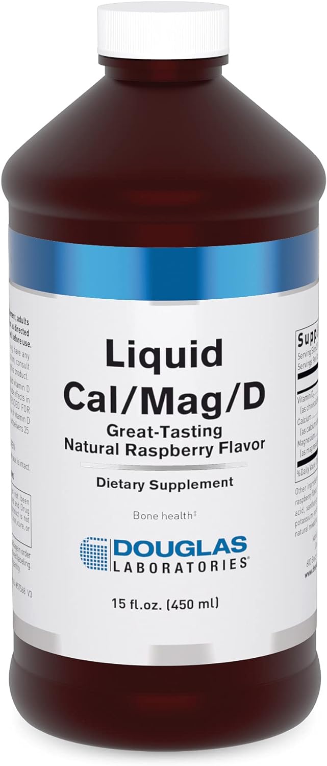 Douglas Laboratories Liquid Cal/Mag/D | Essential Nutrients for Bone Health - 15 fl. oz. | Raspberry Flavor