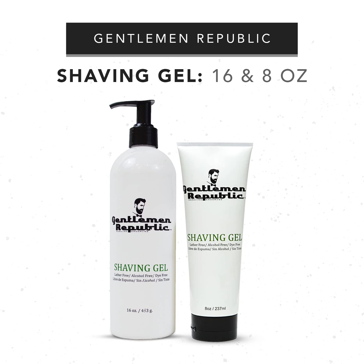 Gentlemen Republic 16Oz Shaving Gel - 100% Alcohol-Free, Lather And Dye-Free Formula With Maximum Glide For Comfort, Made In The Usa : Beauty & Personal Care