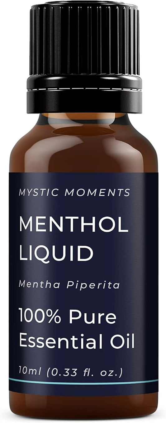 Mystic Moments | Menthol Liquid Essential Oil 10Ml - Pure & Natural Oil For Diffusers, Aromatherapy & Massage Blends Vegan Gmo Free
