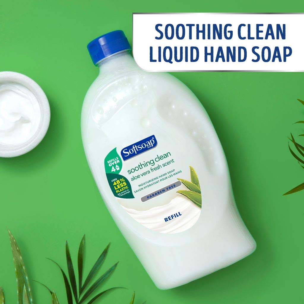 Softsoap - US05264A SOFTSOAP Liquid Hand Soap Refill, Soothing Aloe Vera, 50 Ounce Bottle, Bathroom Soap, Bulk Soap, Moisturizing Hand Soap, Premium Scented Hand Soap (Pack of 6) Packaging May Vary : Beauty & Personal Care
