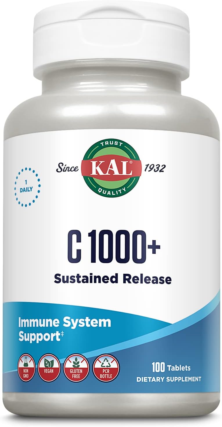 Kal C-1000 Plus Sustained Release Tablets, 1000 Mg, 100 Count